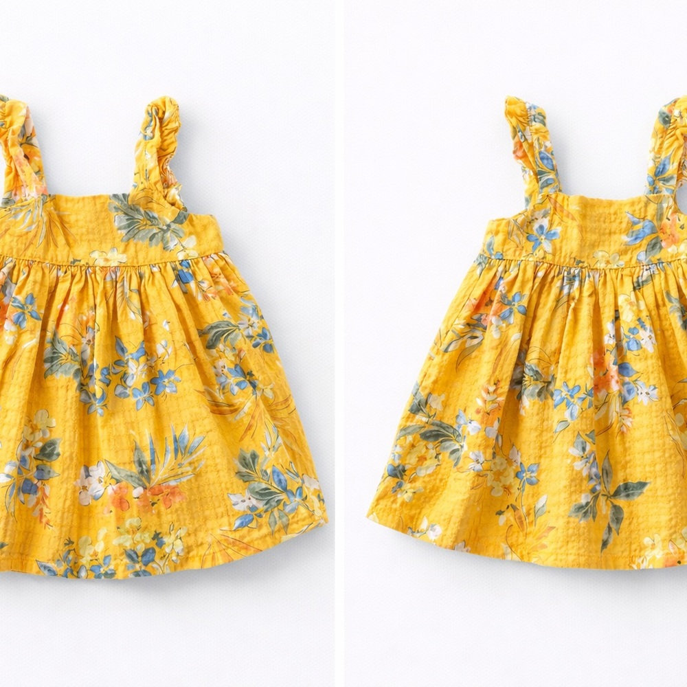 Baby B’Gosh Yellow Floral Dress – Size 9M